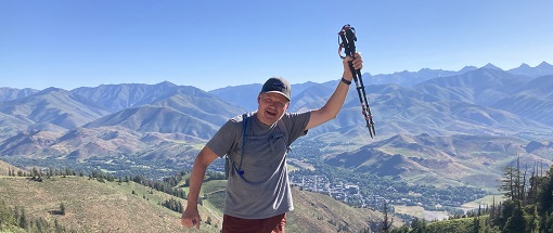 Mike Sturdivant hiking in Sun Valley, Idaho